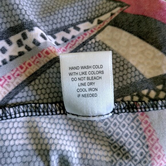 Vintage Y2K Sami & Jo Shirt XL Sleeveless Cowl Neck Abstract Geometric Artsy - Picture 8 of 13